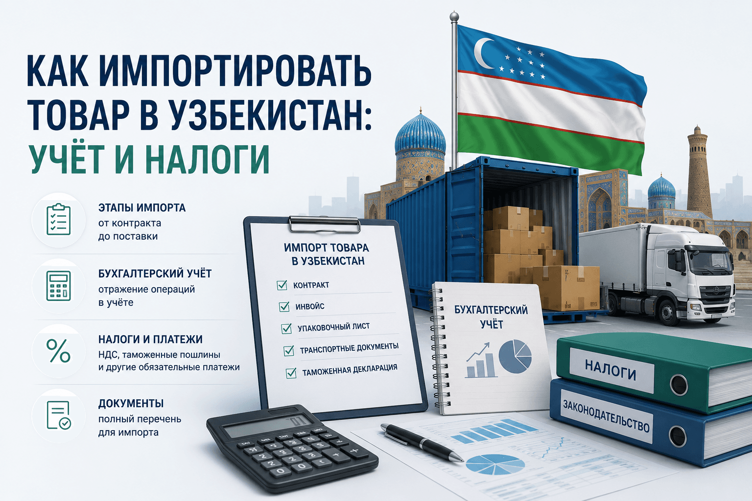 Как импортировать товар в Узбекистан: учёт и налоги