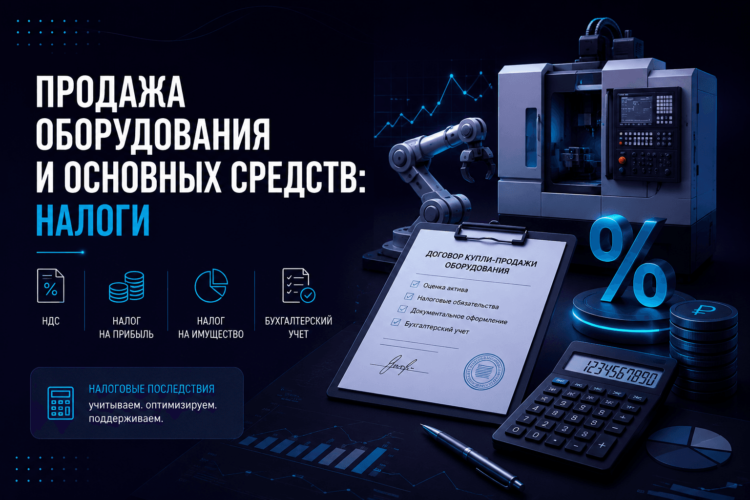 Продажа оборудования и основных средств: налоги
