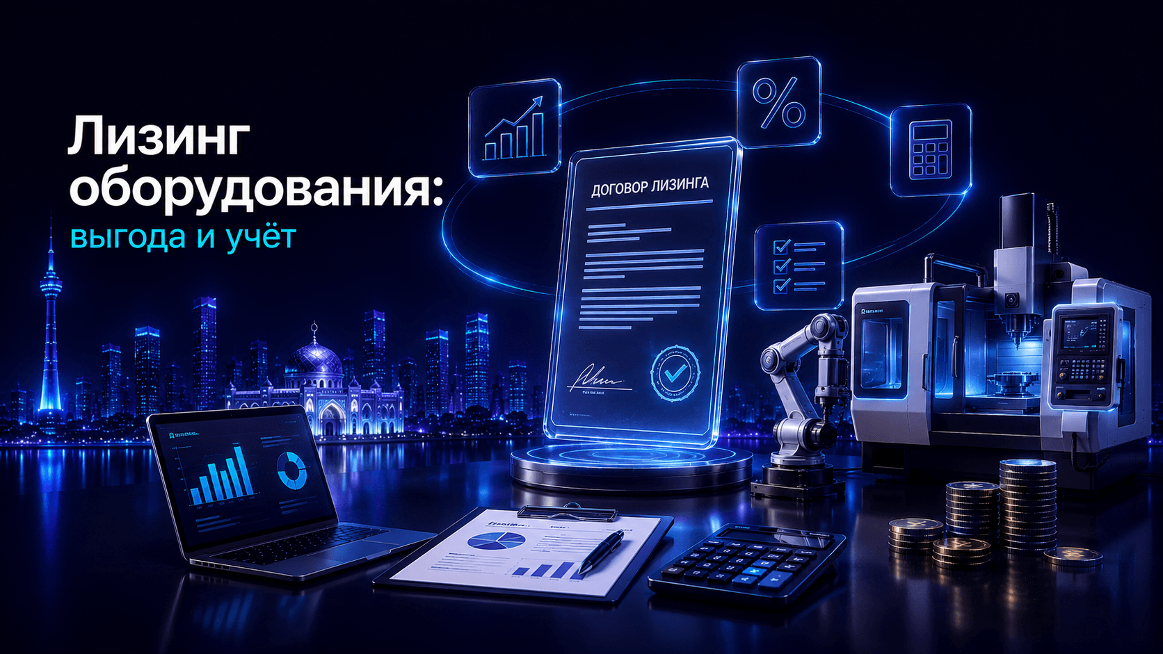 Лизинг оборудования: выгода и учёт