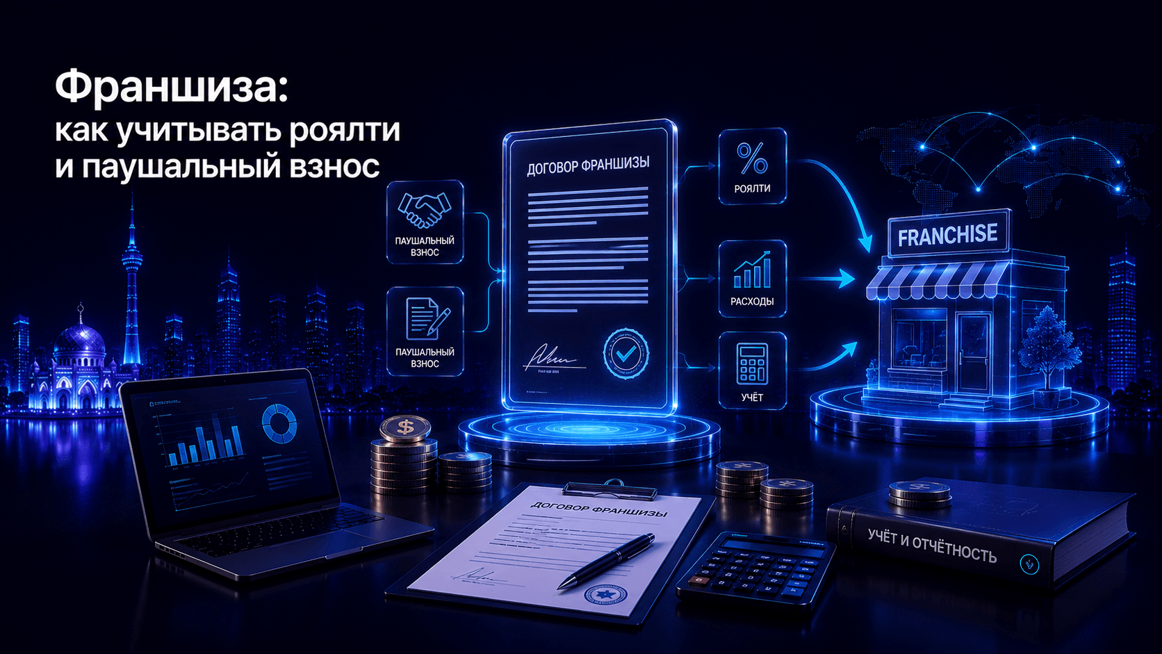 Франшиза: как учитывать роялти и паушальный взнос
