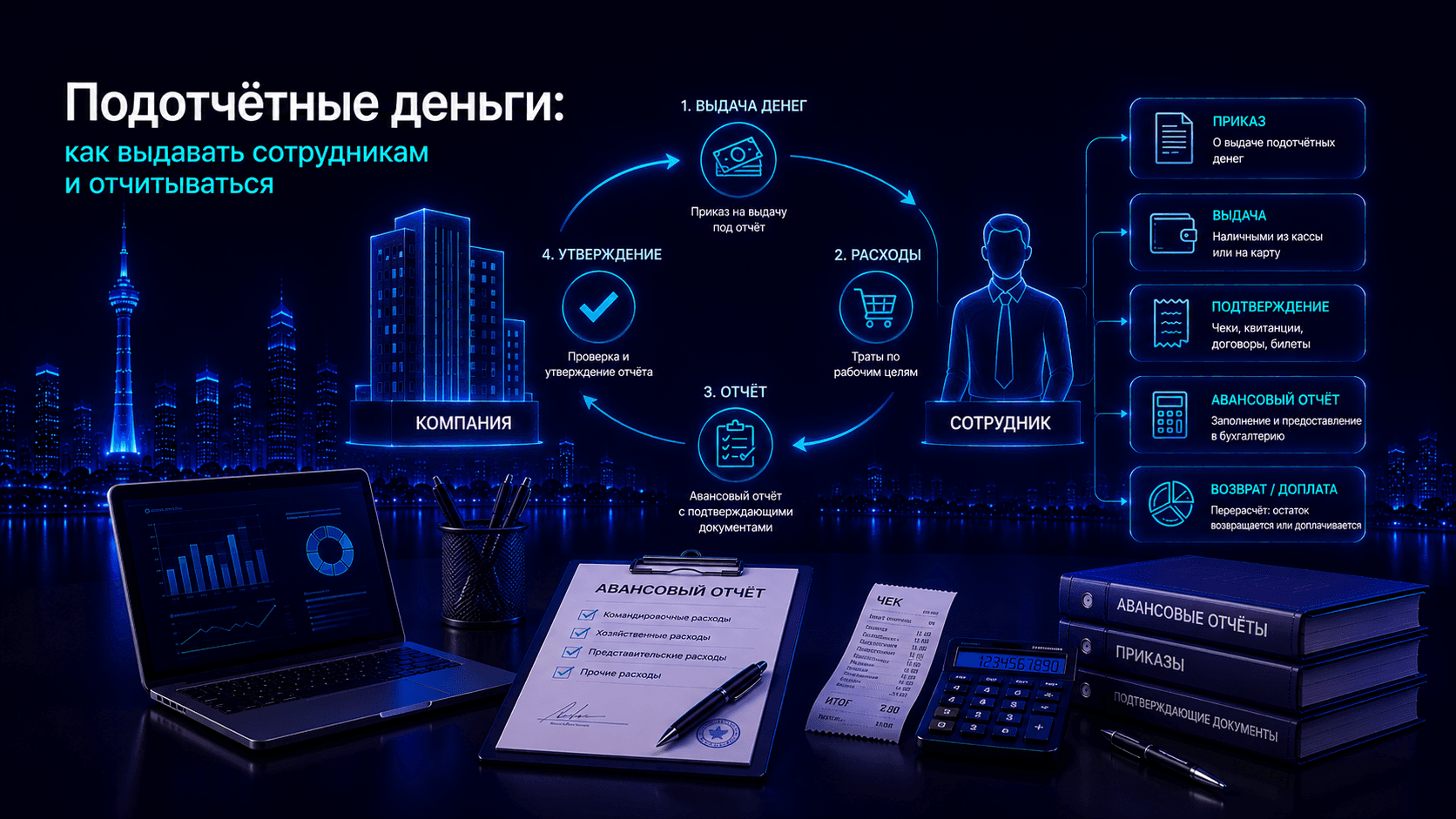 Подотчётные деньги: как выдавать сотрудникам и отчитываться