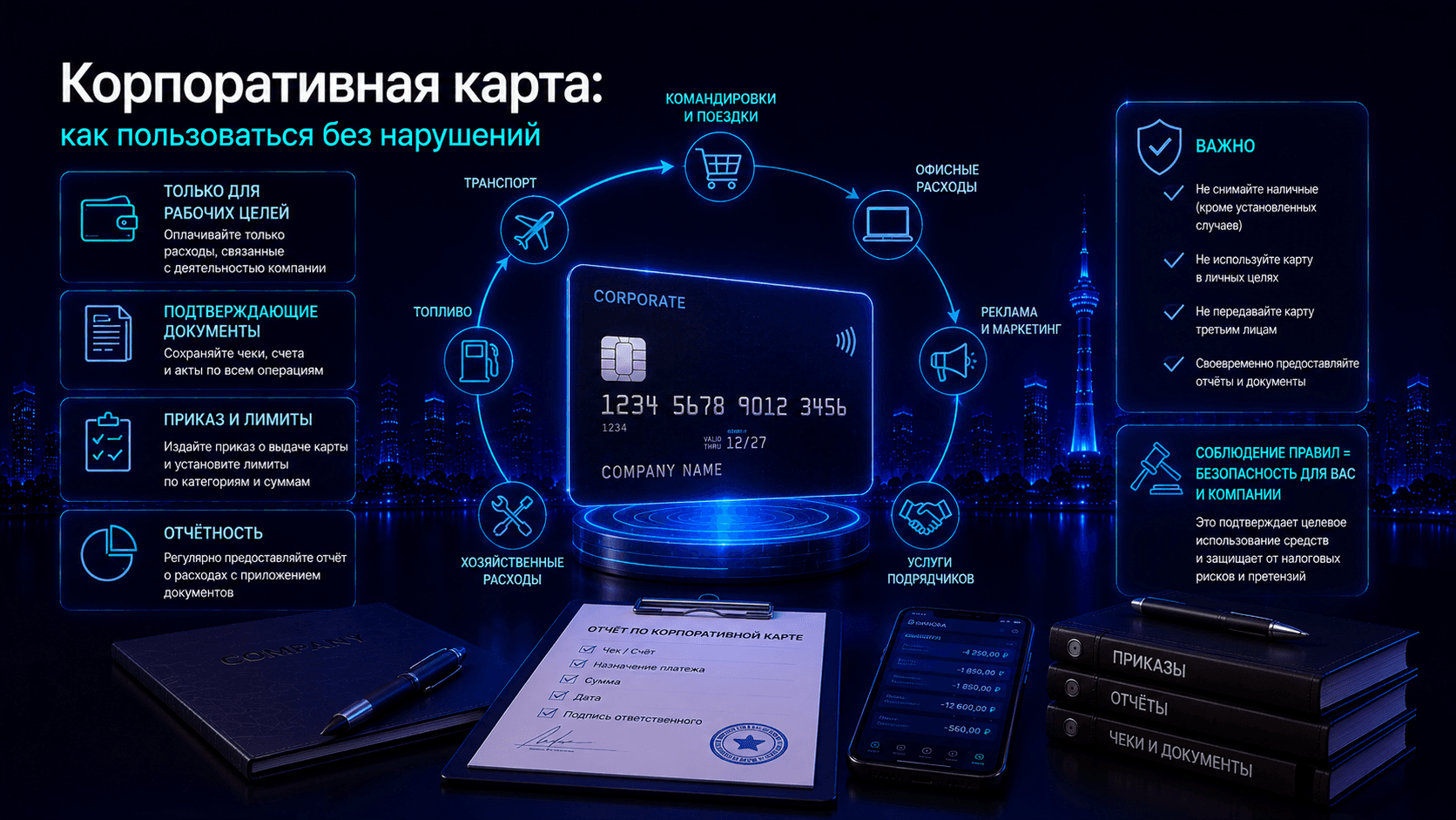 Корпоративная карта: как пользоваться без нарушений