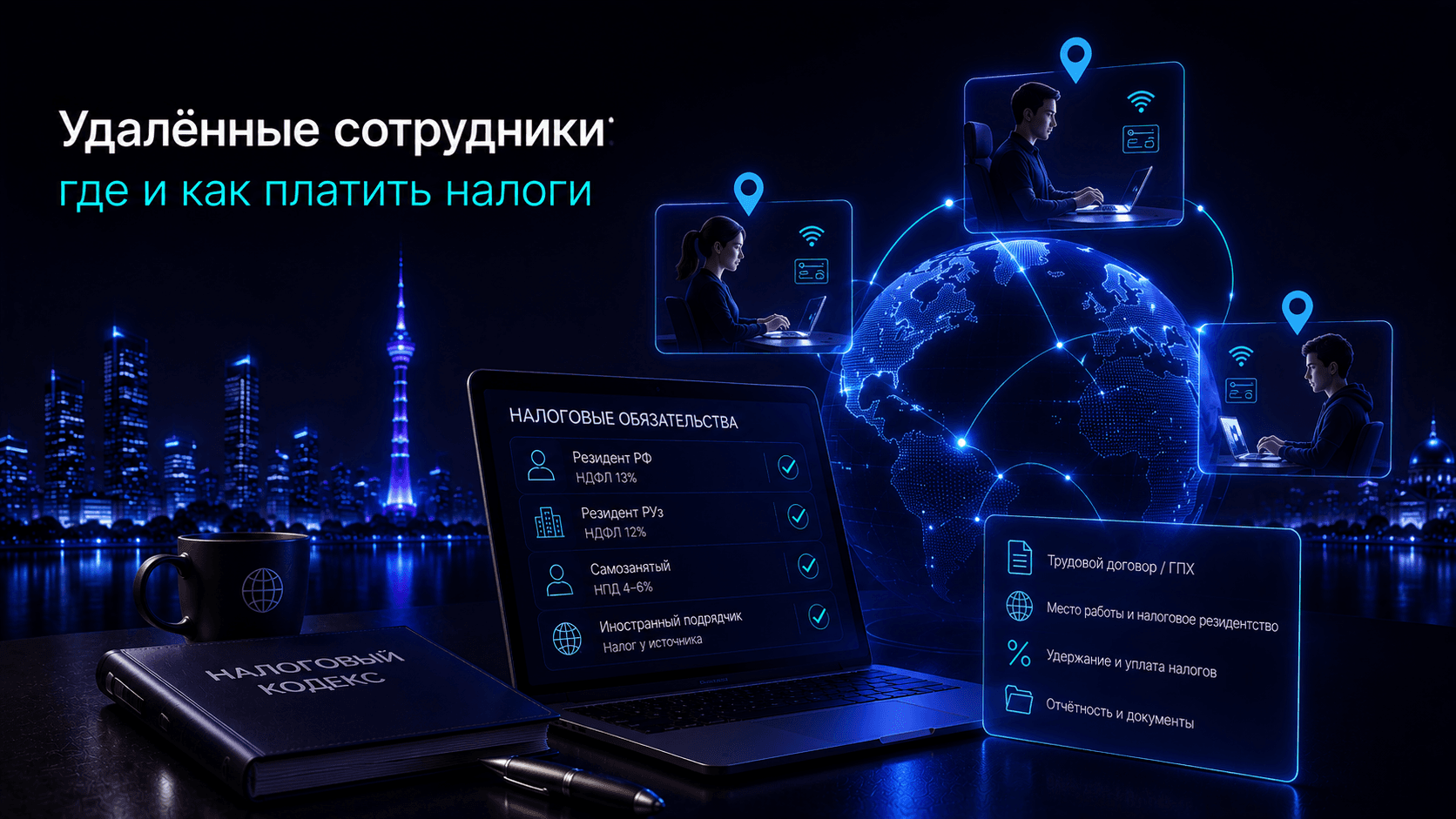Удалённые сотрудники: где и как платить налоги