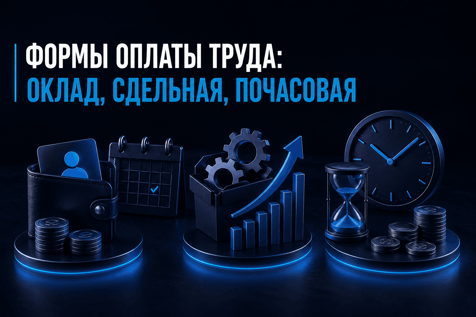 Формы оплаты труда: оклад, сдельная, почасовая